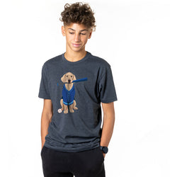 Baseball Short Sleeve T-Shirt - Dinger the Baseball Dog