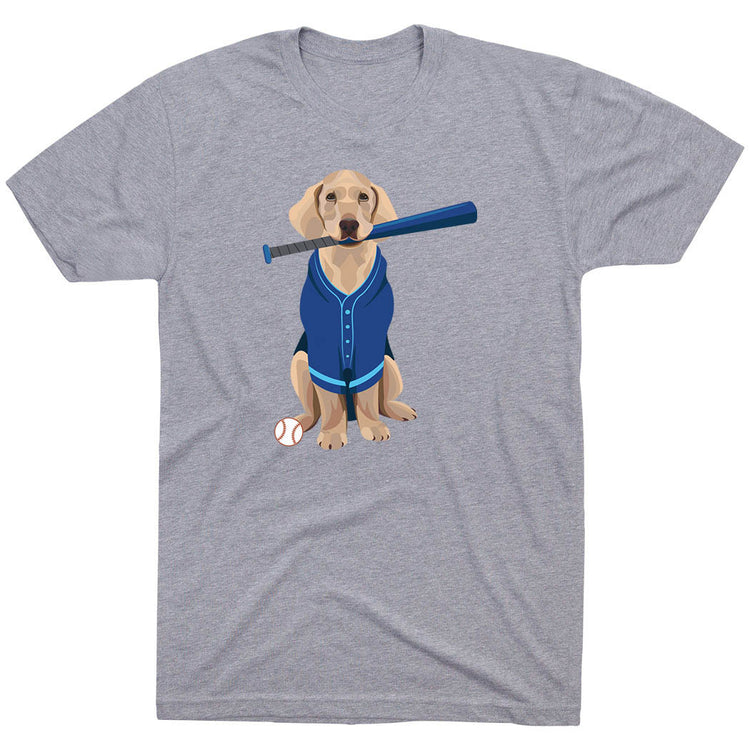 Baseball Short Sleeve T-Shirt - Dinger the Baseball Dog