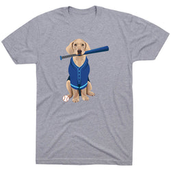Baseball Short Sleeve T-Shirt - Dinger the Baseball Dog