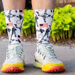 Baseball Graphic Flex Mid-Calf Socks - Americana