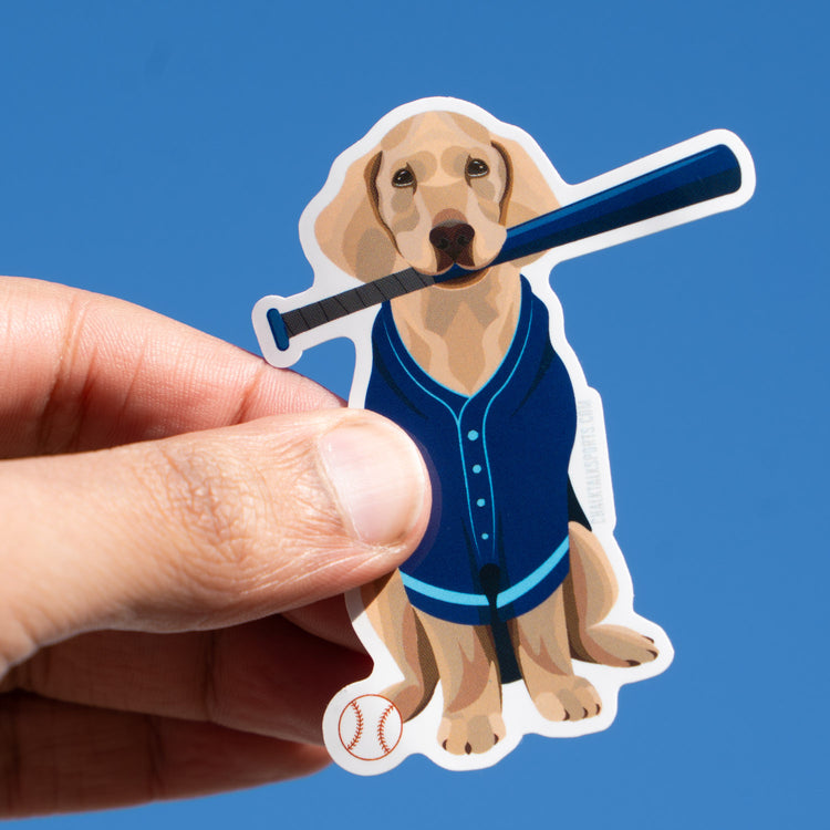 Baseball Sticker - Dinger The Baseball Dog