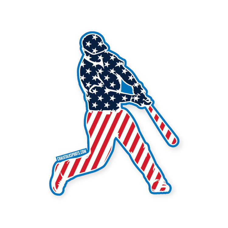 Baseball Sticker - Patriotic Player