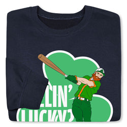 Baseball Crewneck Sweatshirt - Feelin' Lucky Baseball