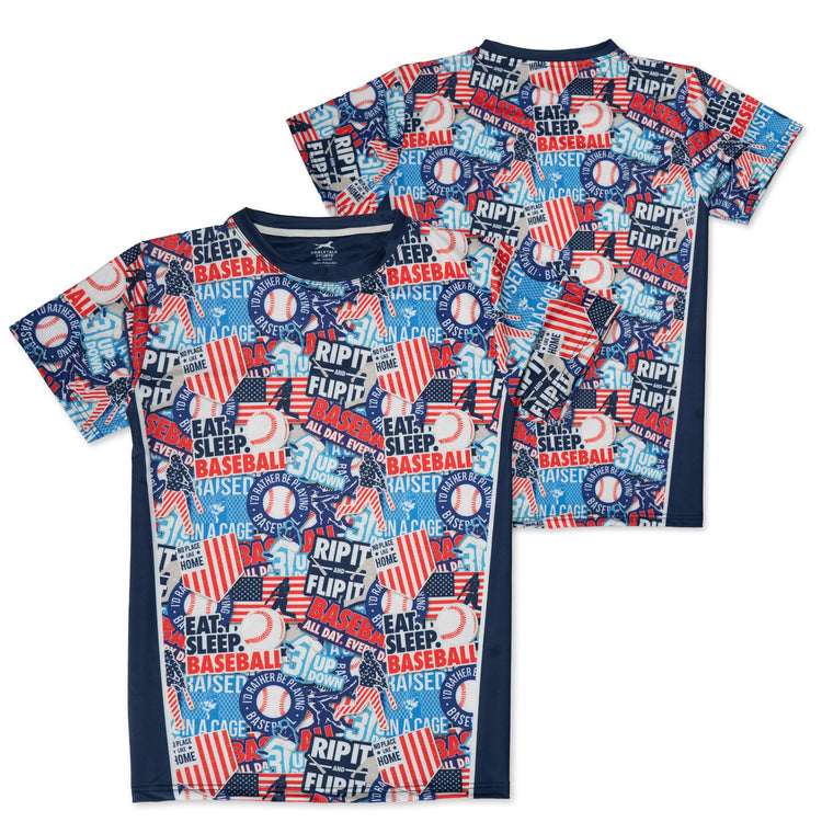 Baseball Tech Player Tee - Baseball Life [Youth X-Large] - SS