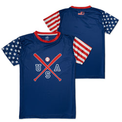 Baseball Tech Player Tee - Stars and Stripes