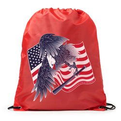 Baseball Drawstring Backpack - Baseball Eagle