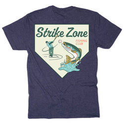 Baseball Short Sleeve T-Shirt - Strike Zone (Back Design) [Navy/Adult Large] - SS