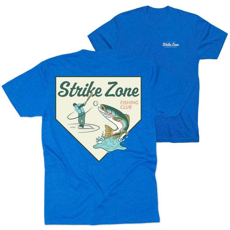 Baseball Short Sleeve T-Shirt - Strike Zone (Back Design) [Royal/Adult Medium] - SS