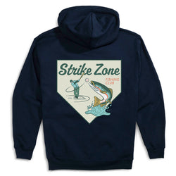 Baseball Hooded Sweatshirt - Strike Zone (Back Design) [Navy/Youth Large] - SS