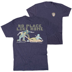 Baseball Short Sleeve T-Shirt - Home Sweet Home (Back Design) [Navy/Adult Medium] - SS
