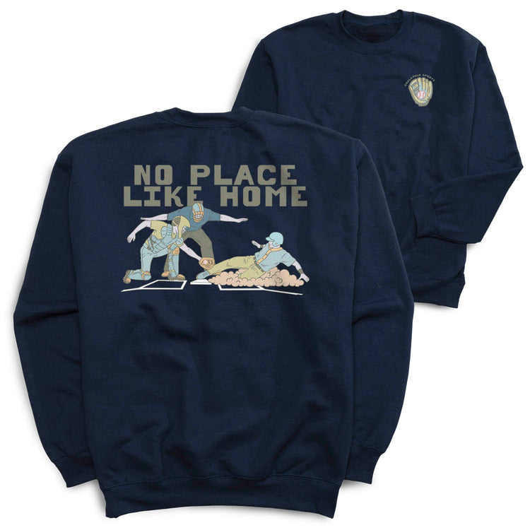 Baseball Crewneck Sweatshirt - Home Sweet Home (Back Design)