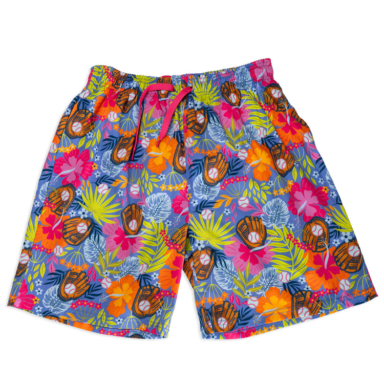 Baseball Swim Trunks - Island Vibes