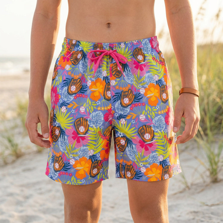 Baseball Swim Trunks - Island Vibes