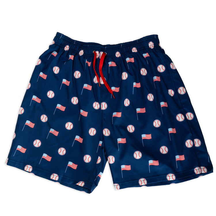 Baseball Swim Trunks - Star Spangled