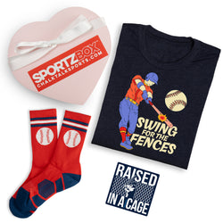Baseball Valentine Heart Sportzbox - Swing Big