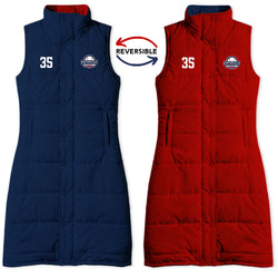 Home & Away Baseball Mom Reversible Puffer Jacket (Long)
