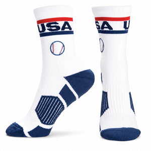 Baseball Quarter Length Socks - Stars & Stripes