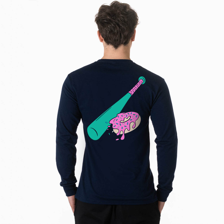 Baseball Tshirt Long Sleeve - Donut Baseball (Back Design)
