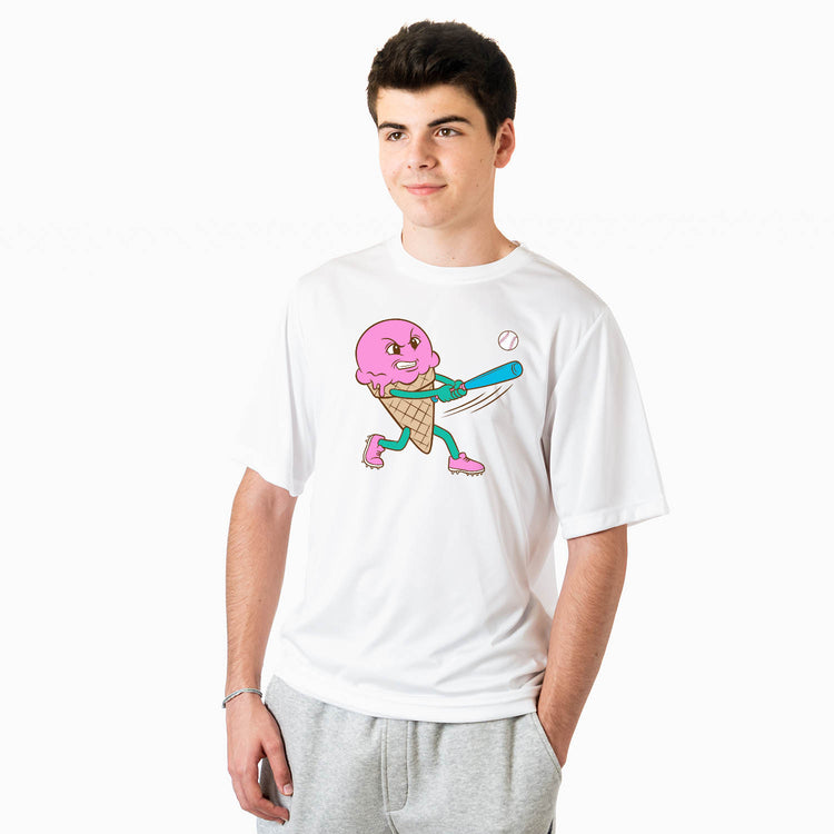 Baseball Short Sleeve Performance Tee - Ice Cream Baseball