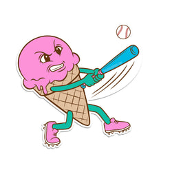 Baseball Sticker - Ice Cream Baseball