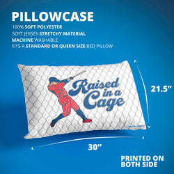 Baseball Pillowcase - Raised in a Cage