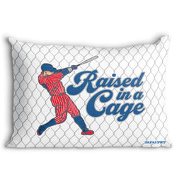 Baseball Pillowcase - Raised in a Cage