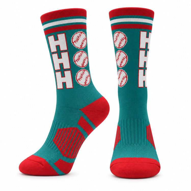 Baseball Mid-Calf Socks - Ho Ho Ho Baseball