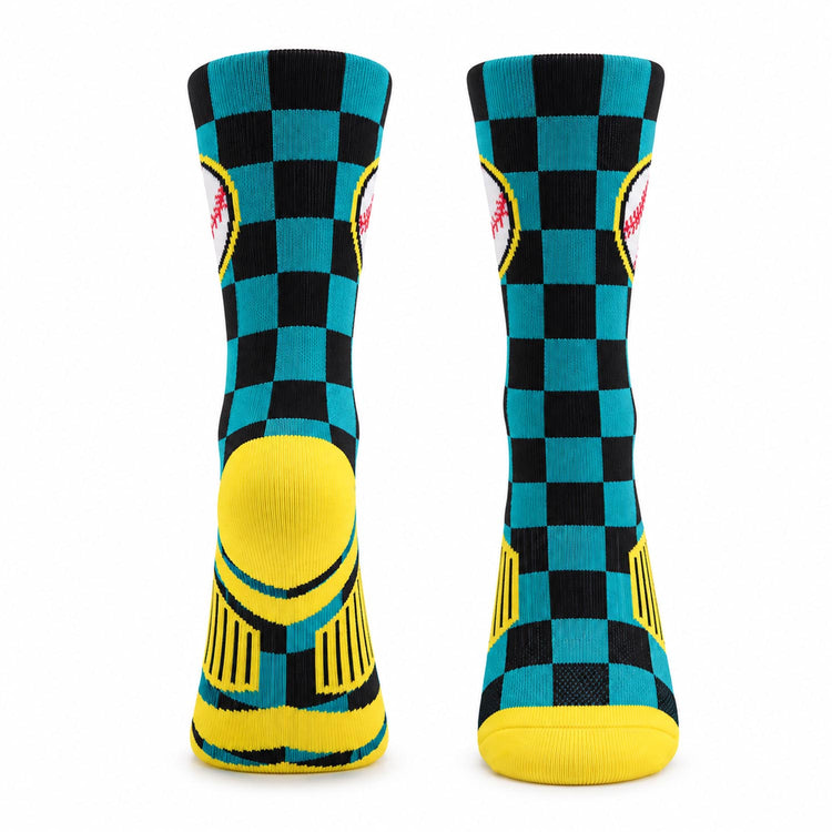 Baseball Mid-Calf Socks - Checkmate