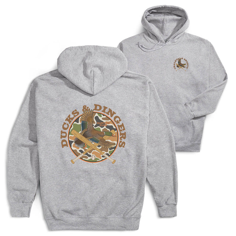 Baseball Hooded Sweatshirt - Ducks and Dingers (Back Design)