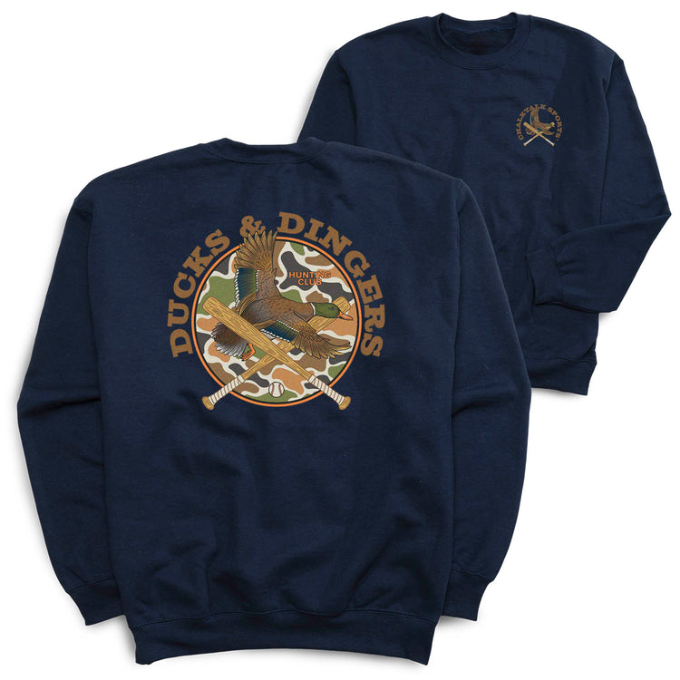 Baseball Crewneck Sweatshirt - Ducks and Dingers (Back Design)