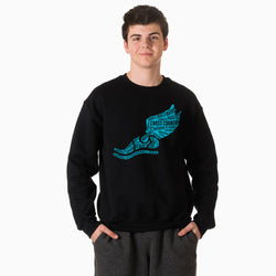 Cross Country Crewneck Sweatshirt - Winged Foot Inspirational Words