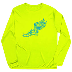 Cross Country Long Sleeve Performance Tee - Winged Foot Inspirational Words