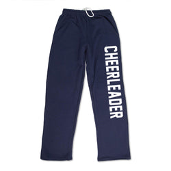 Cheerleading Fleece Sweatpants - Varsity Cheerleader [Navy/Adult Large] - SS