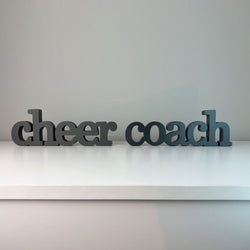 Cheer Coach Wood Words Ready to Autograph