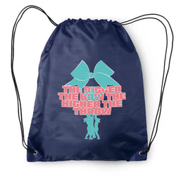 Cheerleading Drawstring Backpack - The Bigger the Bow