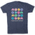 Cheerleading Short Sleeve T-Shirt - Cheer Makes Me Happy [Adult X-Small/Navy] - SS