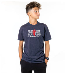 Football Tshirt Short Sleeve Bones Saying
