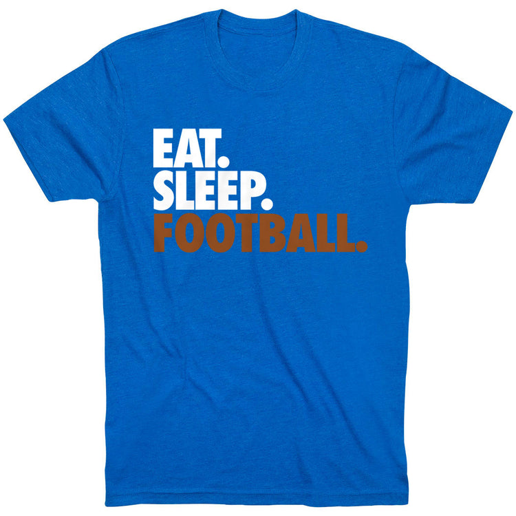 Football T-Shirt Short Sleeve Eat. Sleep. Football. [Adult XX-Large/Royal] - SS