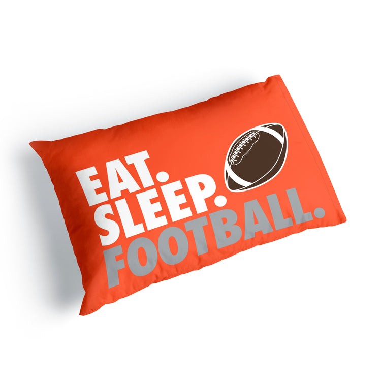 Football Pillowcase - Eat Sleep Football