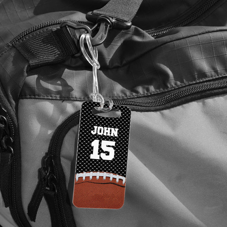 Football Bag/Luggage Tag - Personalized Football Image