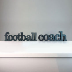 Football Coach Wood Words