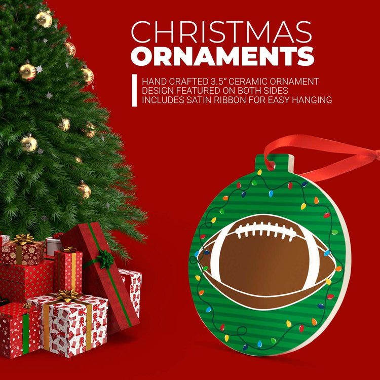 CTS Football Round Ceramic Ornament - Football Graphic