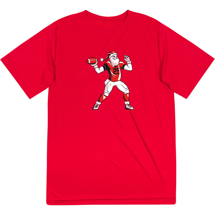 CTS Football Short Sleeve Performance Tee - Touchdown Santa