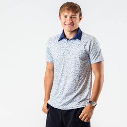 Football Short Sleeve Polo Shirt - Iconic Navy [Youth Large] - SS