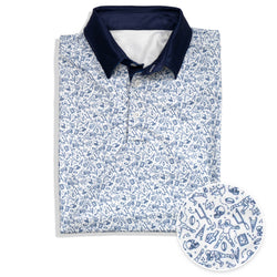 Football Short Sleeve Polo Shirt - Iconic Navy [Youth Large] - SS