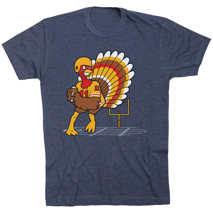 Football Short Sleeve T-Shirt - Tom Gravy [Navy/Adult Large] - SS