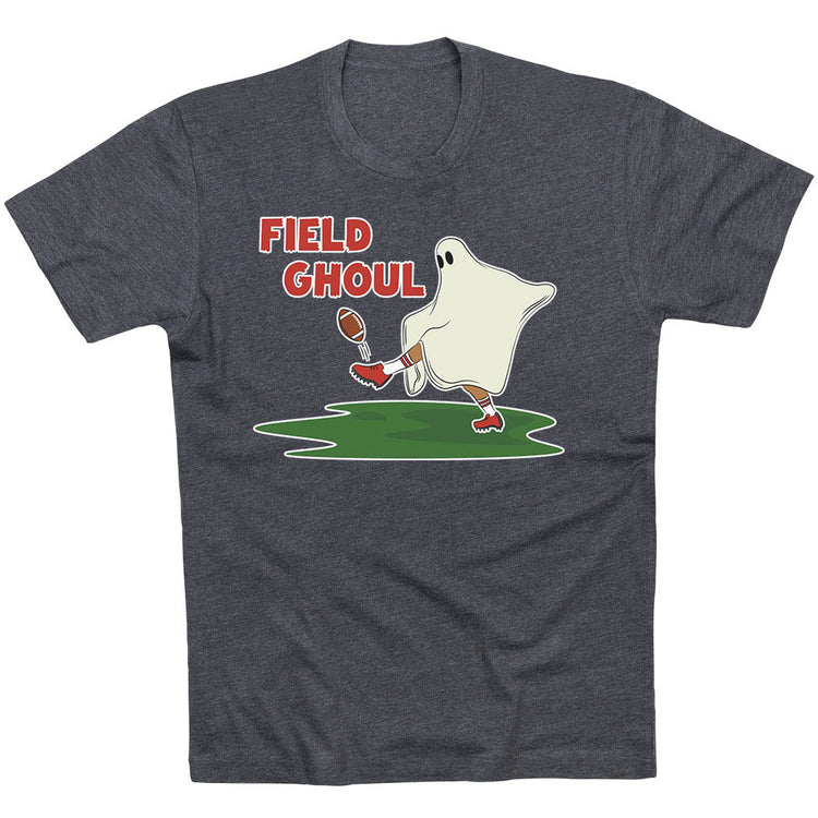 Football Short Sleeve T-Shirt - Field Ghoul [Adult Large/Charcoal] - SS