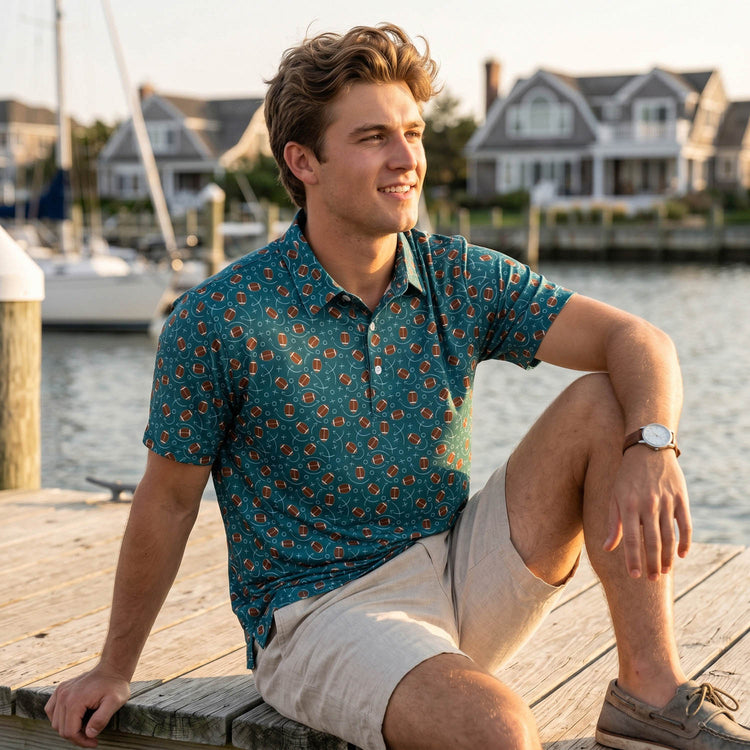 Football Short Sleeve Polo - Game Plan