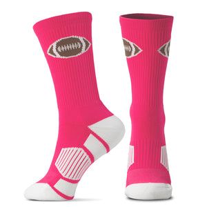 Football Mid-Calf Socks - Ball - Pink