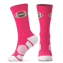 Football Mid-Calf Socks - Ball - Pink